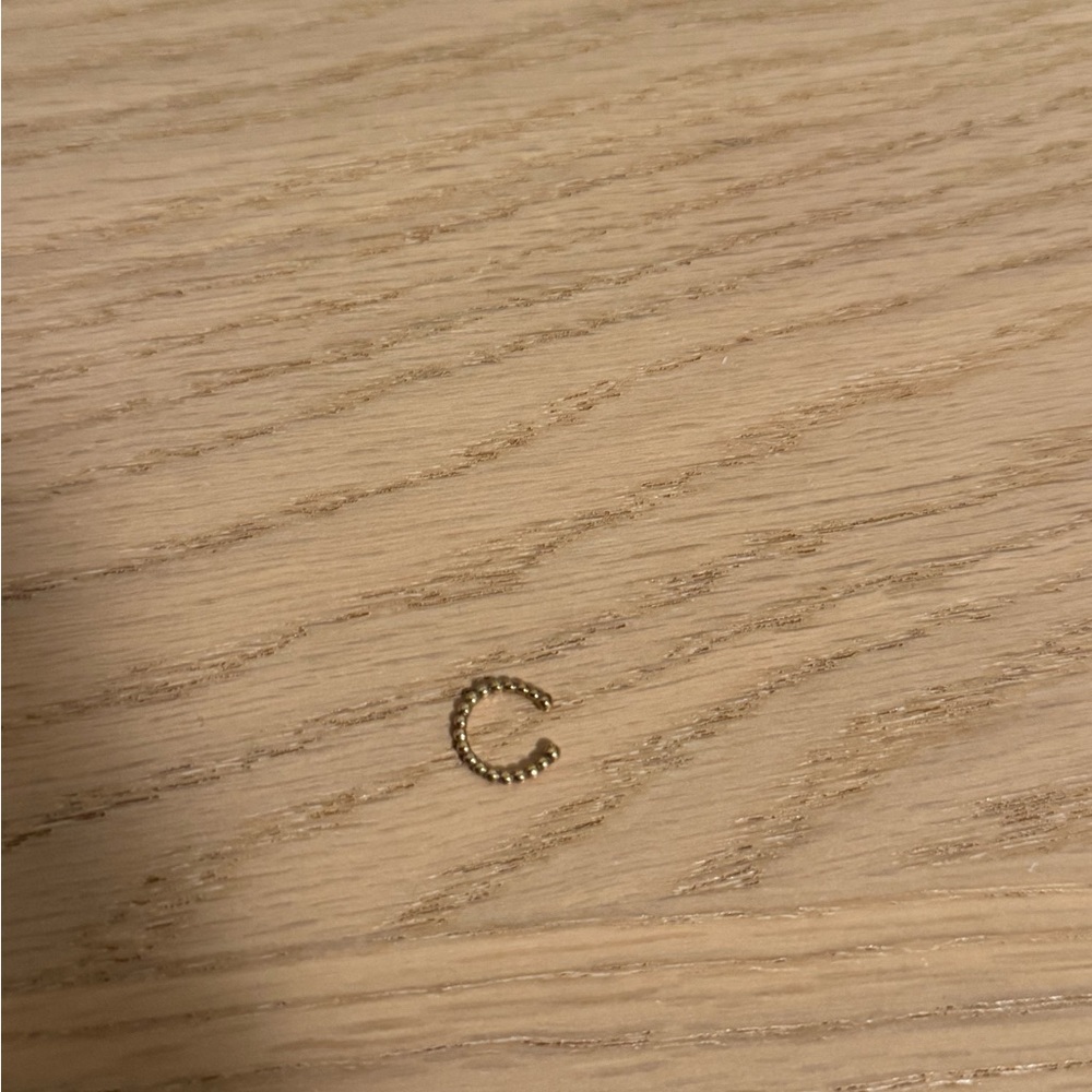 Mejuri Solid gold beaded ear cuff